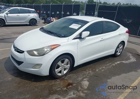 2012 Hyundai Elantra Gls z USA, uszkodzony, nr VIN 5NPDH4AEXCH112310